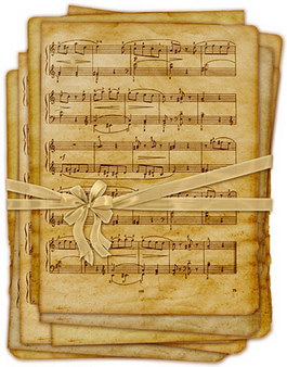 Vintage sheet music texture
