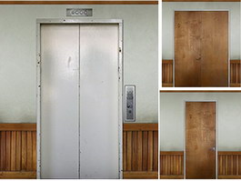 Elevator door and office door texture
