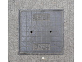 Ductile cast iron sewer cover texture