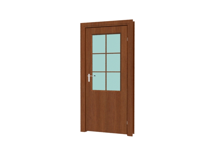 Interior Office Door With Window 3d Model Cadnav
