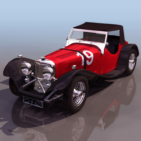 3dSkyHost: Jaguar Mark IV coupe 3D Model
