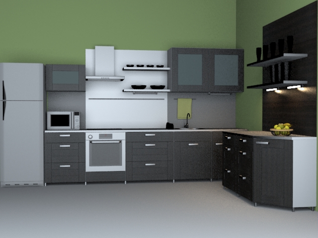 Modern Western Kitchen 3d Model Cadnav