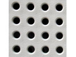 Perforated distribution plate texture