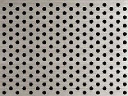 Perforated stainless steel panel texture