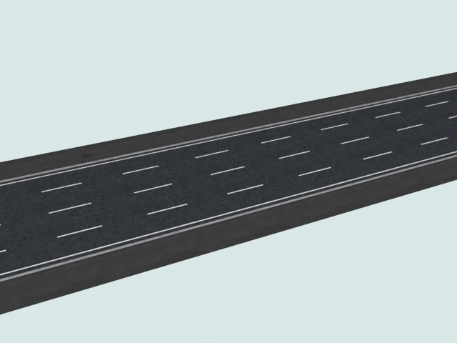 3dSkyHost: Four-lane roadway 3D Model