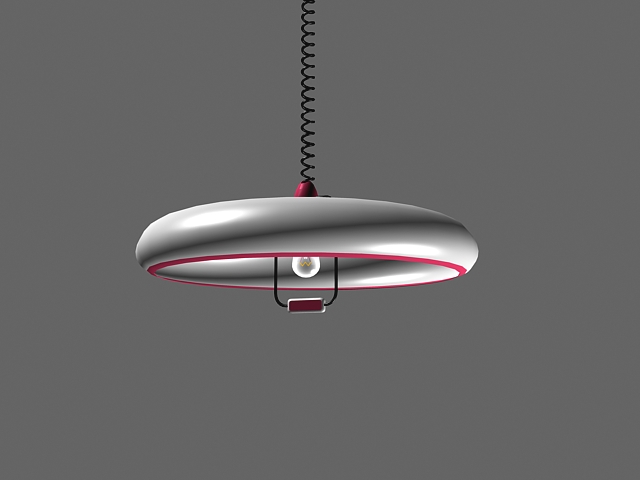 Vintage Pull Down Ceiling Light 3d Model Cadnav