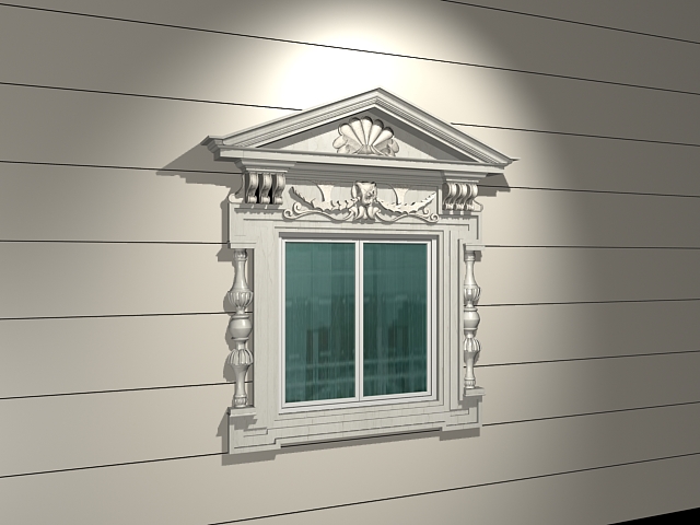 Window with decorative surround 3d model 3dsMax files free download