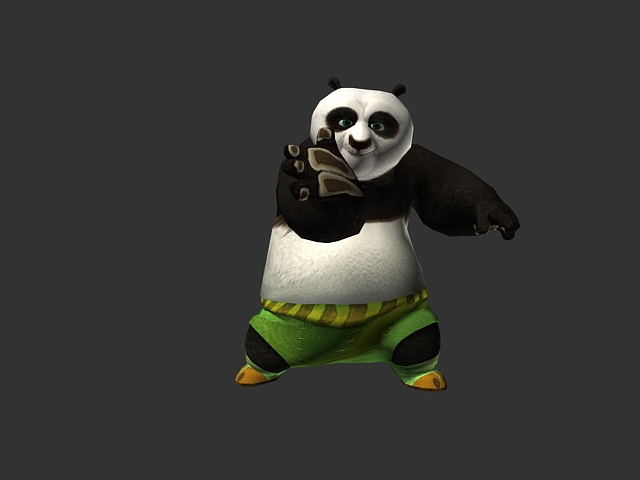 Animated Kung Fu Panda Po 3d model 3dsMax files free download - modeling 18971 on CadNav