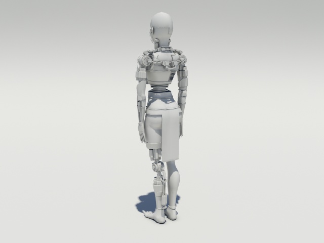 Female Robot 3d Model Cadnav