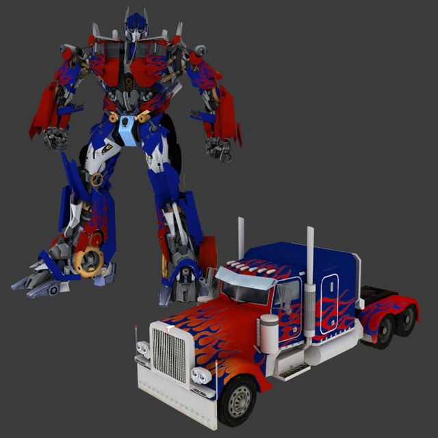 Animated Optimus Prime Rigged 3d Model Cadnav