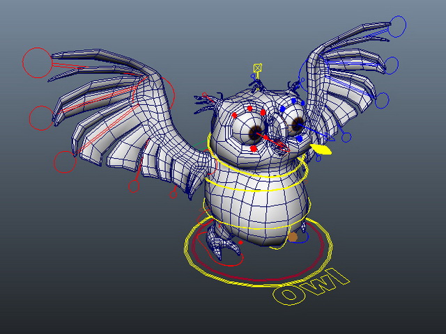 Cartoon Owl Rigged 3d Model Cadnav
