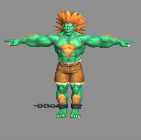 Blanka - Street Fighter character 3d model 3ds max files free download