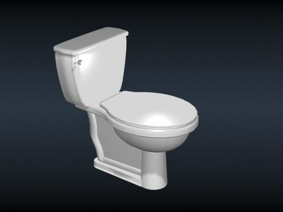 Bathroom round toilet 3d model 3D Studio,3ds max files free download