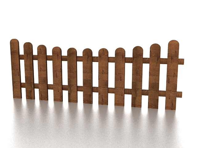 Wood Garden Fence 3d Model Cadnav