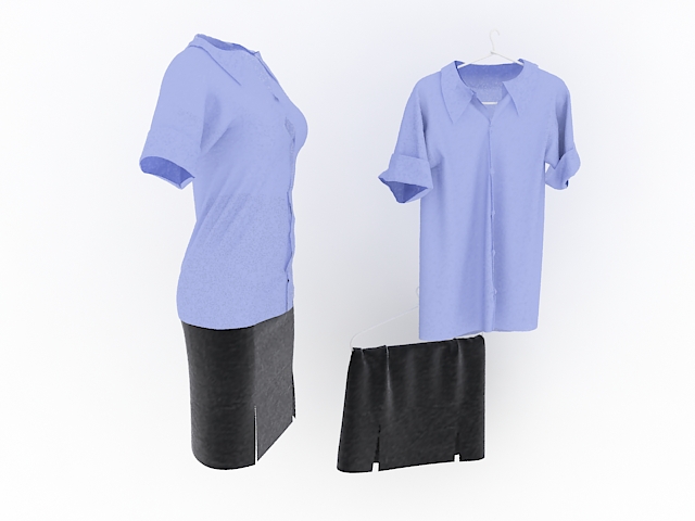 Formal Blouses And Skirts 3d Model Cadnav