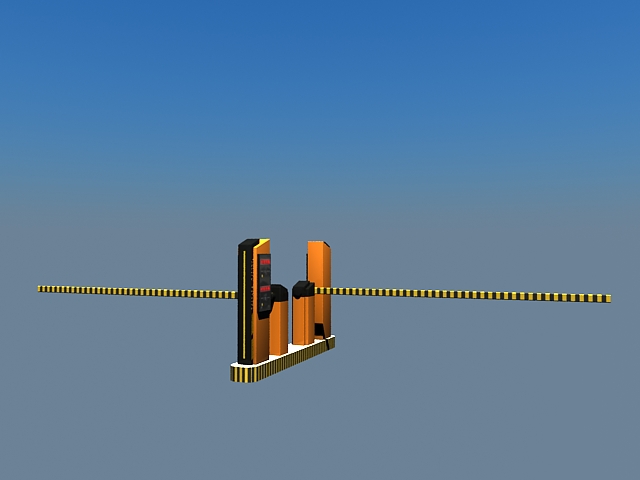 3dSkyHost: Parking lot gate system 3D Model