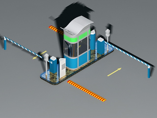 3dSkyHost: Parking lot gates access control 3D Model