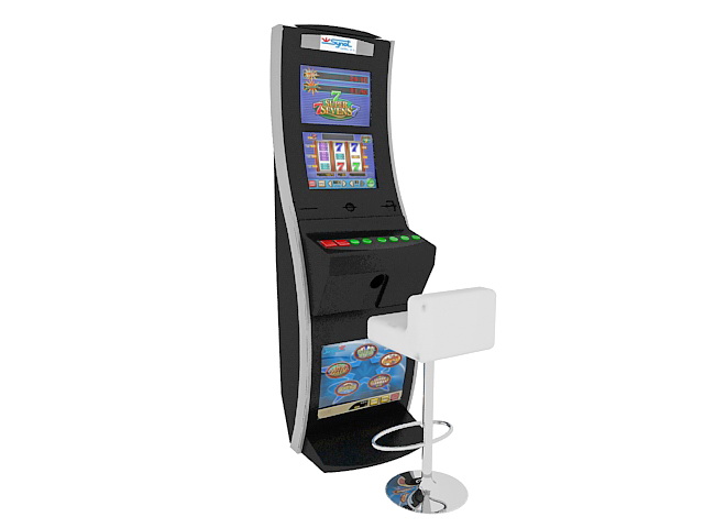 Gambling slot machine 3d model 3ds Max files free download - modeling