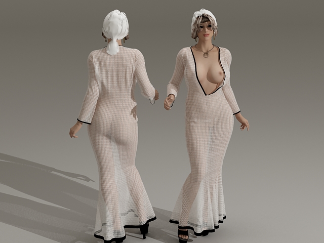 Young Woman Fresh From Shower 3d Model 3ds Max Files Free Download