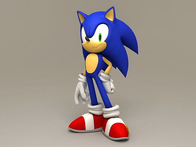 Sonic The Hedgehog 3d Model Object Files Free Download Modeling