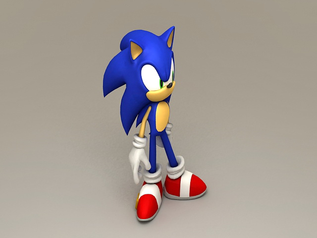 Sonic The Hedgehog 3d Model Object Files Free Download Modeling