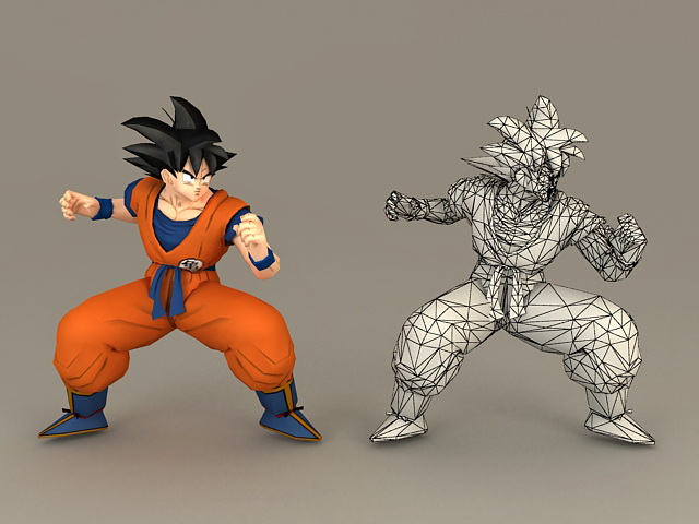 Dragon Ball Son Goku 3d model 3ds Max files free download - modeling