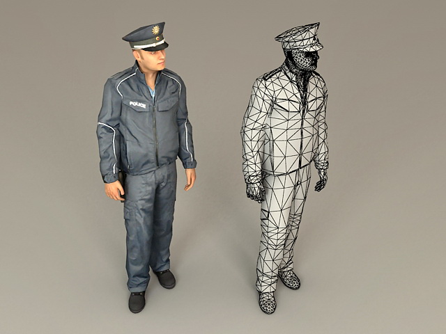 Police Officer 3d Model Cadnav
