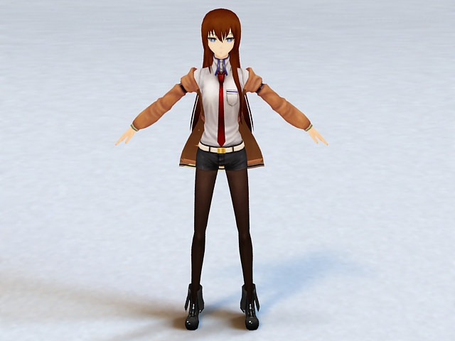 rigged model anime girl 3d model