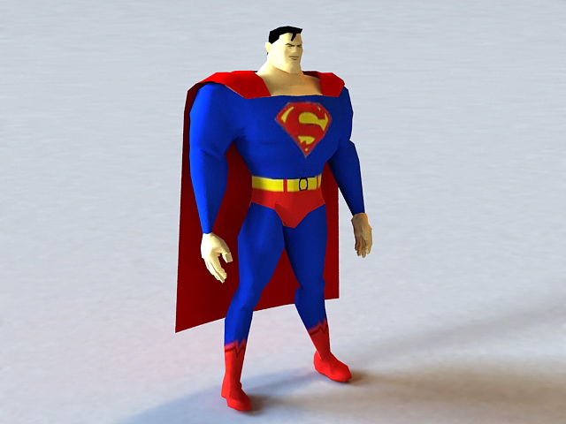 3d rigged superman free softimage