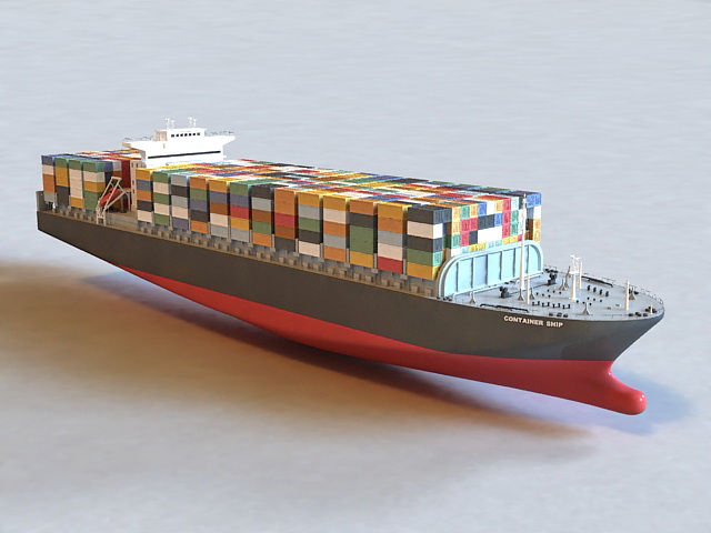 Container Ship 3d Model Cadnav