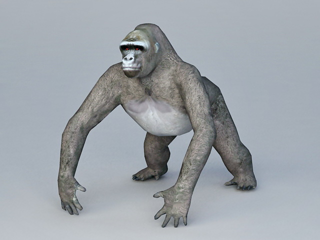 Black Gorilla 3d model 3D Studio files free download - modeling 38921