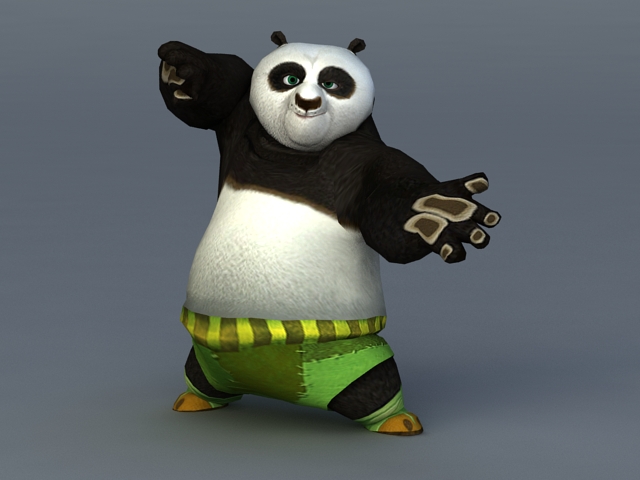 Animated Kung Fu Panda Po 3d model 3dsMax files free download - modeling 18971 on CadNav