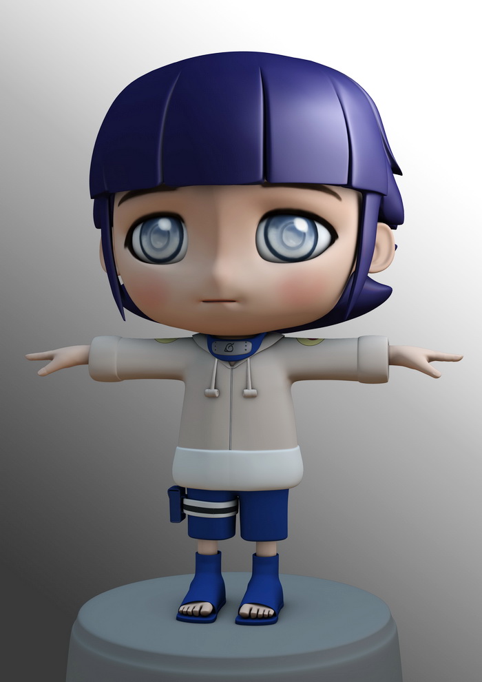 Kawaii Chibi Girl 3d model Maya files free download - modeling 40737 on