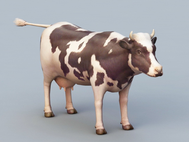 Dairy Cow 3d model 3ds Max files free download - modeling 42180 on CadNav