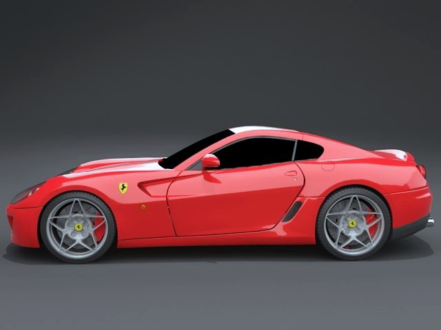3dSkyHost: Ferrari 599 GTB Fiorano 3D Model (Cinema4D)