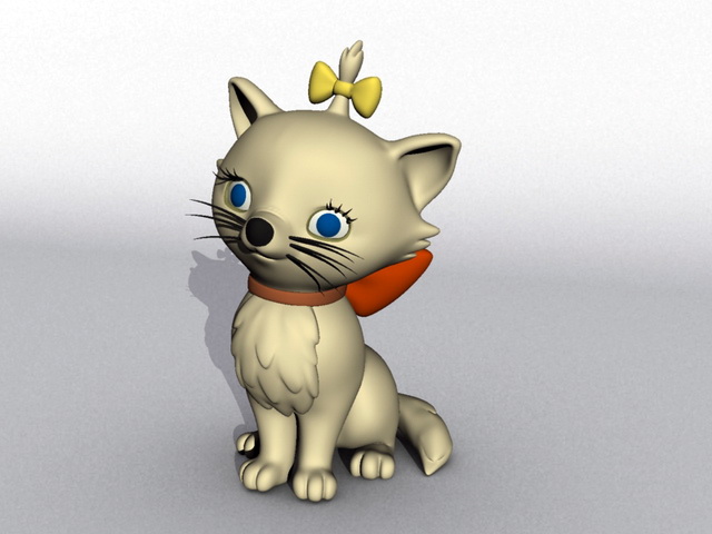 Cute Cartoon Cat 3d Model Cadnav