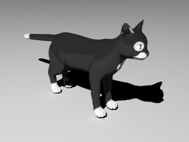 Black Cat Rigged 3d Model Cadnav