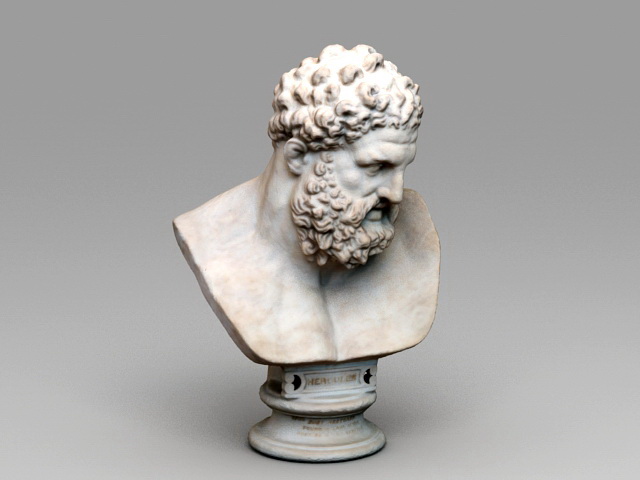 Roman Bust Hercules 3d model Object files free download - modeling