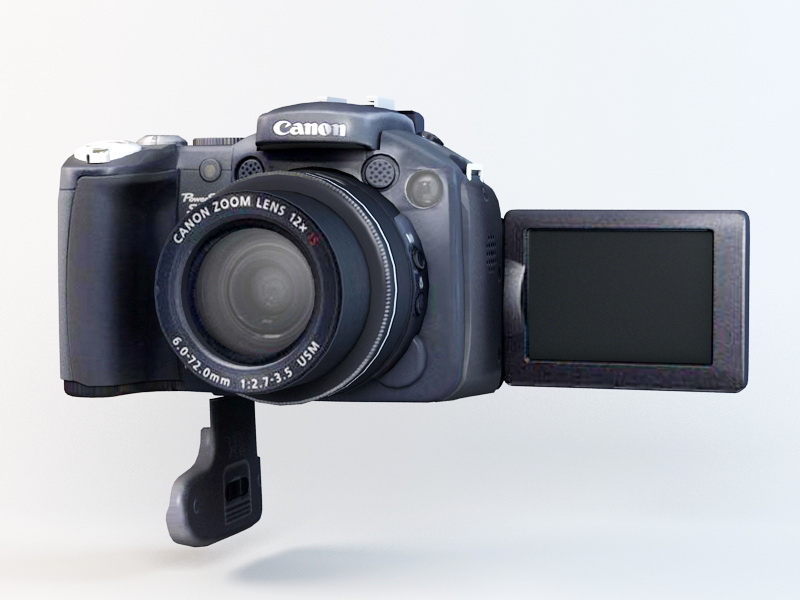 3dSkyHost: Canon PowerShot S5 IS Camera 3D Model free download