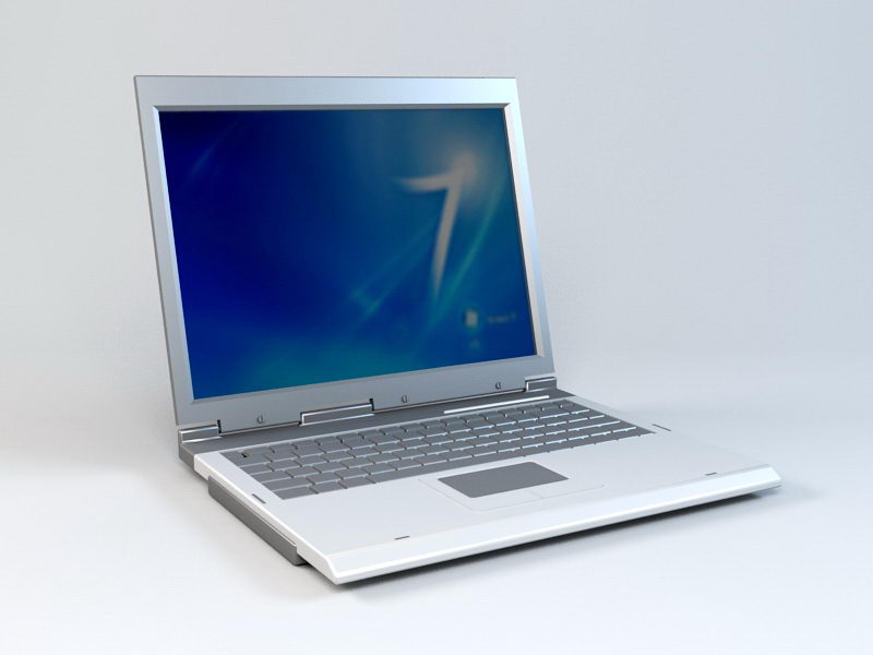Silver Laptop 3d model 3ds Max files free download - modeling 47752 on CadNav