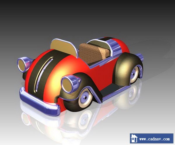 Cartoon car 3d model - CadNav