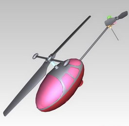 Remote control helicopter 3d model preview