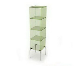 Single Wide glass display cabinet 3d model preview