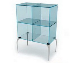 Glass display cabinet showcase 3d model preview