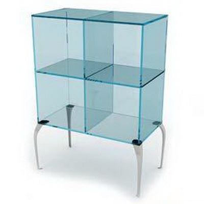 Glass display cabinet showcase 3d rendering