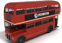 Double-decker bus 3d model preview