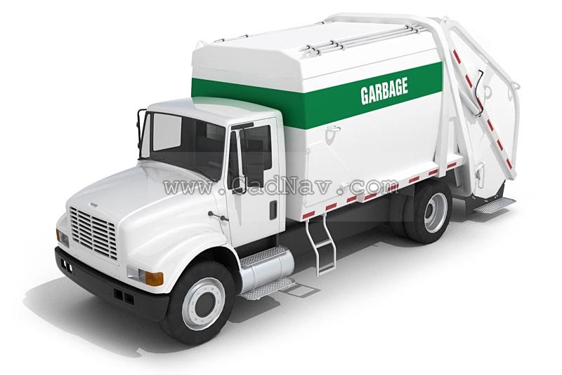 Garbage Truck 3d Model Cadnav