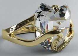 Diamond ring 3d model preview