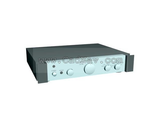 Rotel stero control amplifier 3d rendering