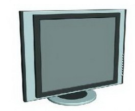 Computer monitors 3d model preview